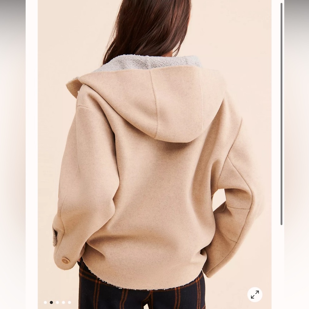 Free People Slouchy Hooded Duffle Jacket - Picture 2 of 12